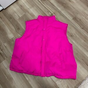 a new day Fuchsia Puffer Vest
